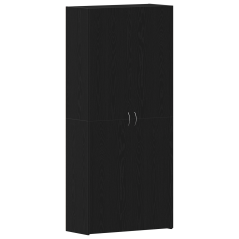 vidaXL Armadio per scarpe Nero Rovere 80x35,5x180 cm Legno ingegnerizzato