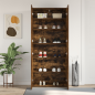 vidaXL Cabinet per scarpe in rovere affumicato 80x35,5x180 cm in legno ingegnerizzato vidaXL Cabinet per scarpe in rovere affumicato 80x35,5x180 cm in legno ingegnerizzato