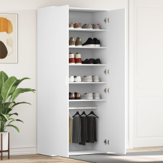 vidaXL Armadio per Scarpe Bianco 80x39x180 cm Legno Ingegnerizzato