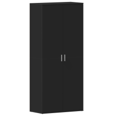 vidaXL Mobile per scarpe Nero 80x39x180 cm Legno ingegnerizzato