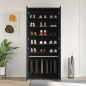 vidaXL Mobile per scarpe Nero 80x39x180 cm Legno ingegnerizzato vidaXL Mobile per scarpe Nero 80x39x180 cm Legno ingegnerizzato