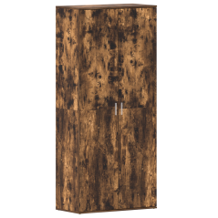 vidaXL Mobile per Scarpe Rovere Affumicato 80x39x180 cm Legno Ingegnato