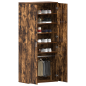 vidaXL Mobile per Scarpe Rovere Affumicato 80x39x180 cm Legno Ingegnato vidaXL Mobile per Scarpe Rovere Affumicato 80x39x180 cm Legno Ingegnato