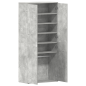 vidaXL Mobile per Scarpe Grigio Cemento 80x39x180 cm Truciolare vidaXL Mobile per Scarpe Grigio Cemento 80x39x180 cm Truciolare