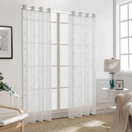vidaXL Tende 2 pcs Bianco 140 x 245 cm Poliestere