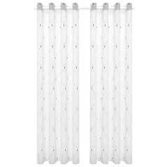 vidaXL Tende 2 pcs Bianco 140 x 245 cm Poliestere