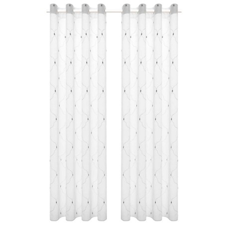 vidaXL Tende 2 pcs Bianco 140 x 245 cm Poliestere