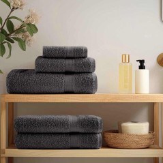 vidaXL Fazzoletti 4 pcs Antracite 15 x 21 cm Cotone