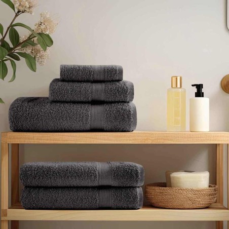 vidaXL Fazzoletti 4 pcs Antracite 15 x 21 cm Cotone