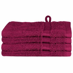 vidaXL Fazzoletti 4 pcs Bordeaux 15 x 21 cm Cotone