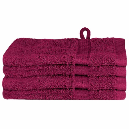 vidaXL Fazzoletti 4 pcs Bordeaux 15 x 21 cm Cotone