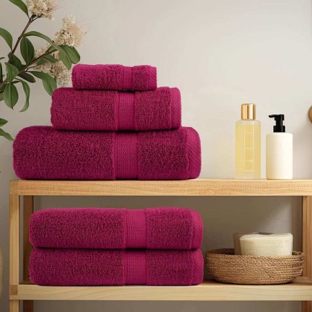 vidaXL Fazzoletti 10 pcs Bordeaux 15 x 21 cm Cotone