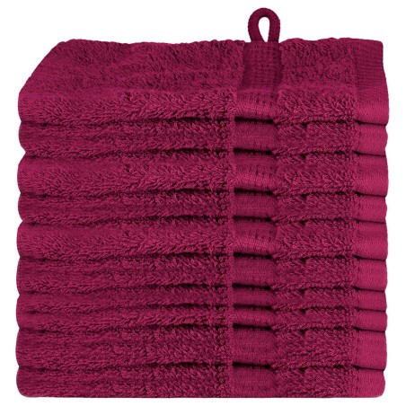 vidaXL Fazzoletti 10 pcs Bordeaux 15 x 21 cm Cotone