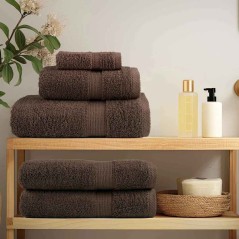vidaXL Fazzoletti 2 pcs Marrone 15 x 21 cm Cotone