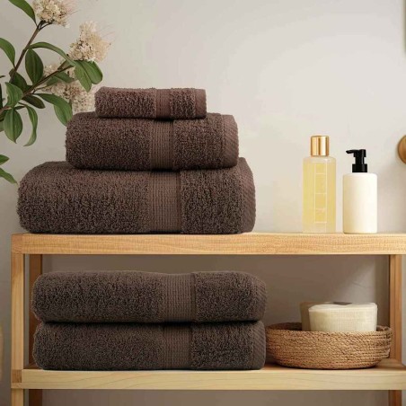 vidaXL Fazzoletti 4 pcs Marrone 15 x 21 cm Cotone