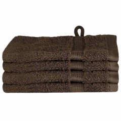 vidaXL Fazzoletti 4 pcs Marrone 15 x 21 cm Cotone