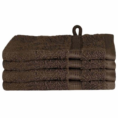vidaXL Fazzoletti 4 pcs Marrone 15 x 21 cm Cotone