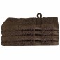 vidaXL Fazzoletti 4 pcs Marrone 15 x 21 cm Cotone