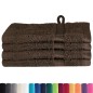 vidaXL Fazzoletti 4 pcs Marrone 15 x 21 cm Cotone