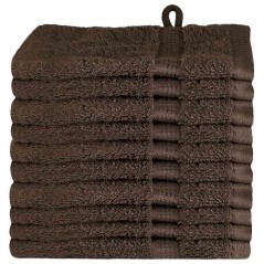 vidaXL Fazzoletti 10 pcs Marrone 15 x 21 cm Cotone