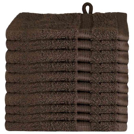 vidaXL Fazzoletti 10 pcs Marrone 15 x 21 cm Cotone