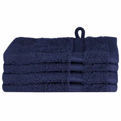 vidaXL Fazzoletti 4 pcs Blu navy 15 x 21 cm Cotone
