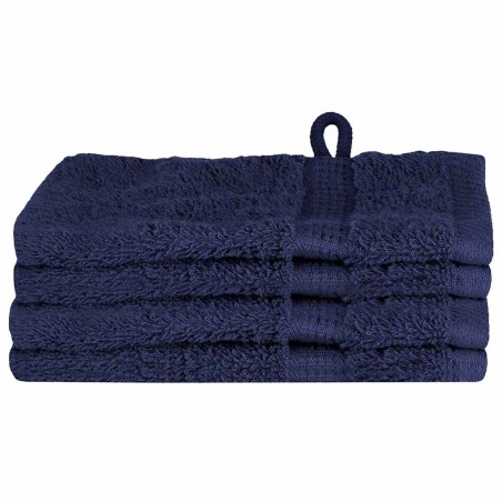 vidaXL Fazzoletti 4 pcs Blu navy 15 x 21 cm Cotone