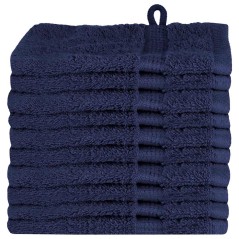 vidaXL Fazzoletti 10 pcs Blu navy 15 x 21 cm Cotone