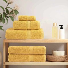 vidaXL Fazzoletti 4 pcs Oro 15 x 21 cm Cotone