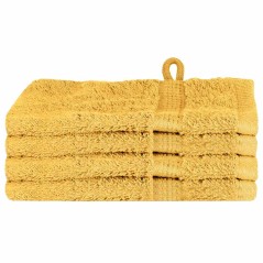 vidaXL Fazzoletti 4 pcs Oro 15 x 21 cm Cotone