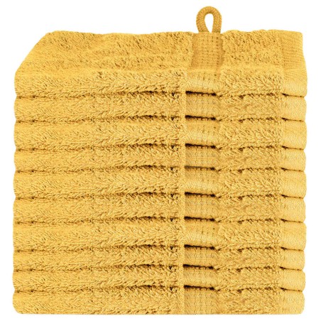 vidaXL Fazzoletti 10 pcs Oro 15 x 21 cm Cotone