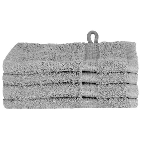 vidaXL Fazzoletti 4 pcs Grigio 15 x 21 cm Cotone
