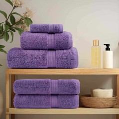 vidaXL Fazzoletti 4 pcs Viola 15 x 21 cm Cotone