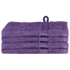 vidaXL Fazzoletti 4 pcs Viola 15 x 21 cm Cotone