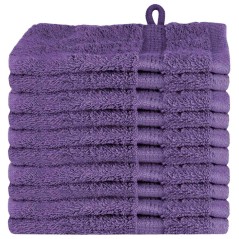 vidaXL Fazzoletti 10 pcs Viola 15 x 21 cm Cotone