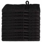 vidaXL Fazzoletti 10 pcs Nero 15 x 21 cm Cotone vidaXL Fazzoletti 10 pcs Nero 15 x 21 cm Cotone