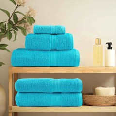 vidaXL Fazzoletti 4 pcs Turchese 15 x 21 cm Cotone