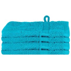 vidaXL Fazzoletti 4 pcs Turchese 15 x 21 cm Cotone