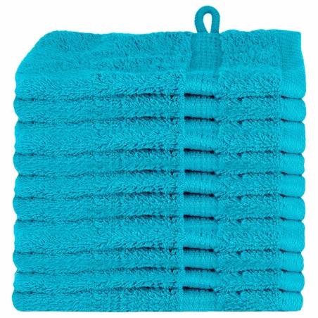 vidaXL Fazzoletti 10 pcs Turchese 15 x 21 cm Cotone