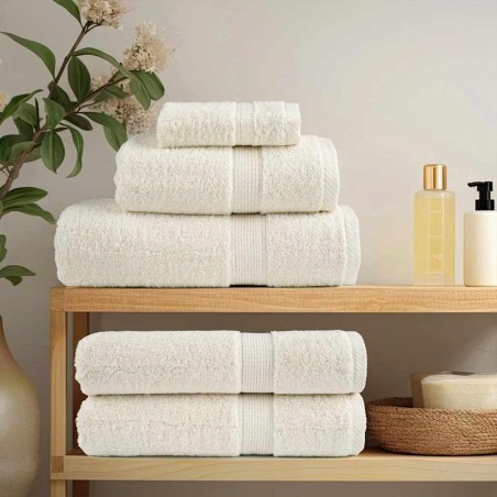 vidaXL Fazzoletti 2 pcs Crema 15 x 21 cm Cotone