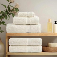 vidaXL Fazzoletti 4 pcs Crema 15 x 21 cm Cotone