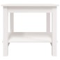 Tavolino da Salotto Bianco 50x50x45 cm Legno Massello di Pino