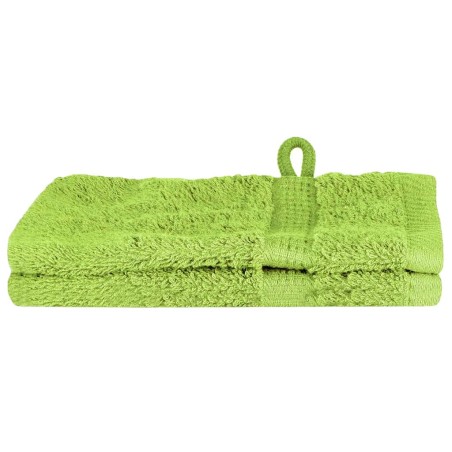 vidaXL Fazzoletti 2 pcs Mela verde 15 x 21 cm Cotone