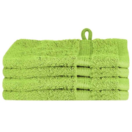 vidaXL Fazzoletti 4 pcs Mela verde 15 x 21 cm Cotone
