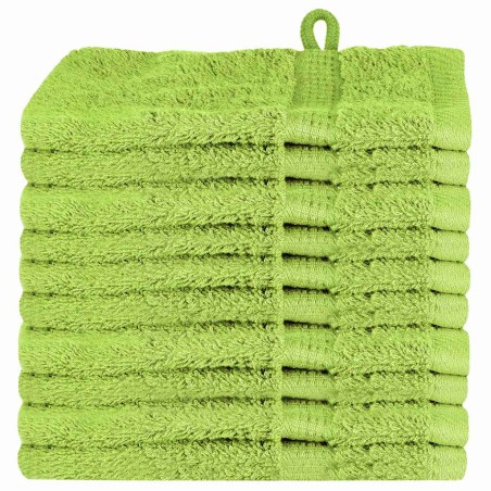vidaXL Fazzoletti 10 pcs Mela verde 15 x 21 cm Cotone