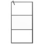 Parete Doccia Walk in 100x195cm Vetro Semi Smerigliato ESG Nero Parete Doccia Walk in 100x195cm Vetro Semi Smerigliato ESG Nero