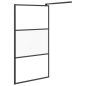 Parete Doccia Walk in 100x195cm Vetro Semi Smerigliato ESG Nero Parete Doccia Walk in 100x195cm Vetro Semi Smerigliato ESG Nero