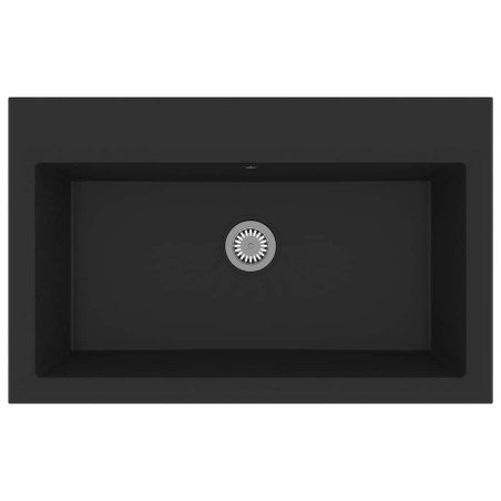 vidaXL Lavello da Cucina Nero 790x500x193 mm Granito