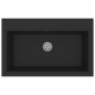 vidaXL Lavello da Cucina Nero 790x500x193 mm Granito