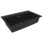 vidaXL Lavello da Cucina Nero 790x500x193 mm Granito